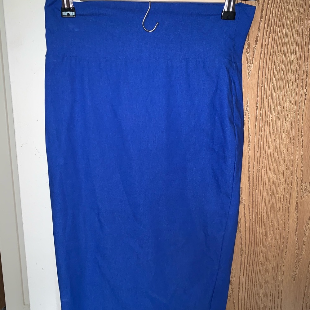 Cobalt pencil skirt